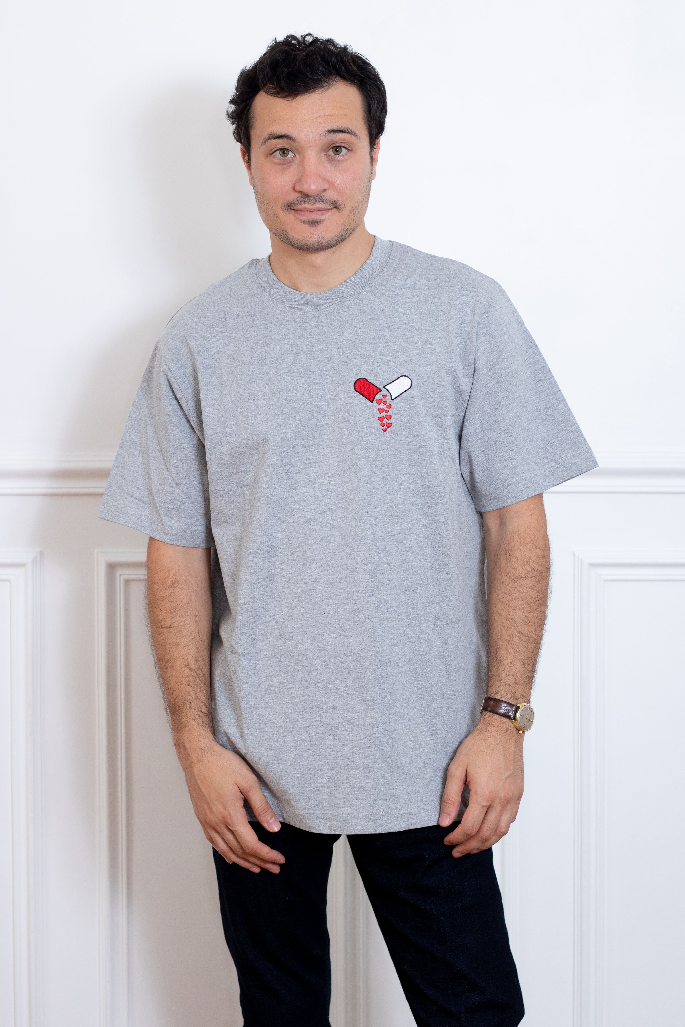 TEE-SHIRT GRIS GELULE